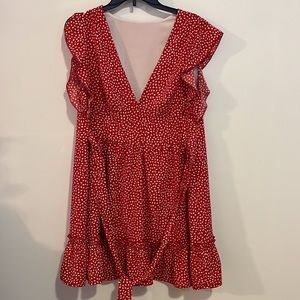 🌷Dress/ V in the front 95%polyester 5%Sapandex